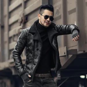 Men's Winter Faux Leather Jacket