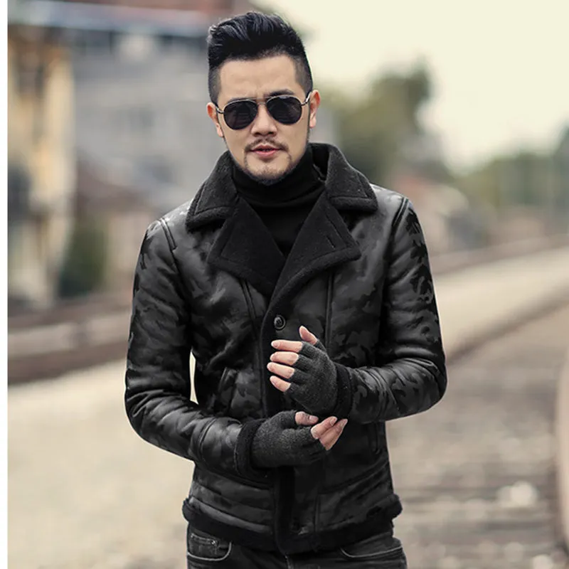 Men's Winter Faux Leather Jacket