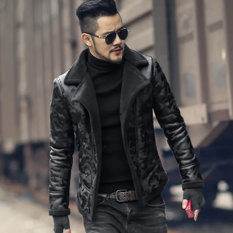 Men's Winter Faux Leather Jacket