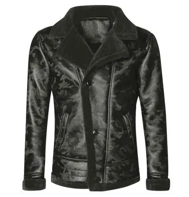 Men's Winter Faux Leather Jacket