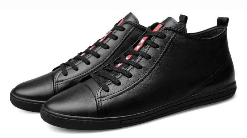 Men's Winter Leather Ankle Boots | Men's Moccasins | Plus Size