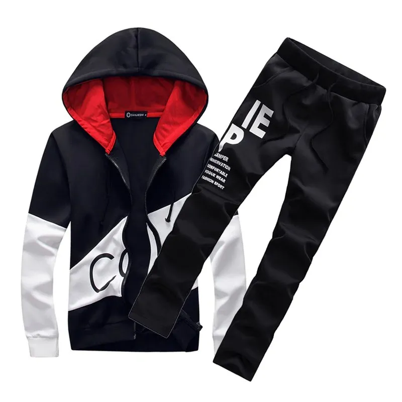 Men's Winter Warm Hooded Tracksuit | Men's Sporting Suit