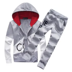 Men's Winter Warm Hooded Tracksuit | Men's Sporting Suit