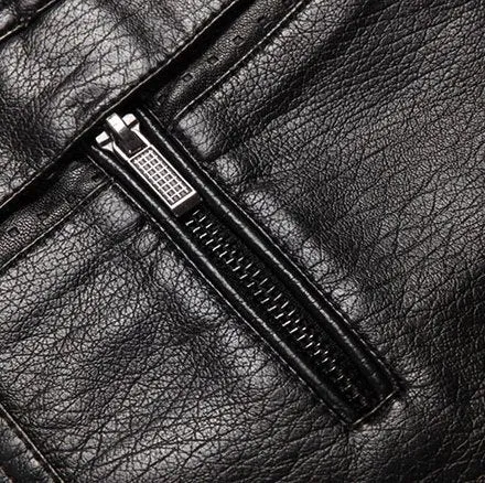Men's Winter Warm Leather Thick Biker Jacket
