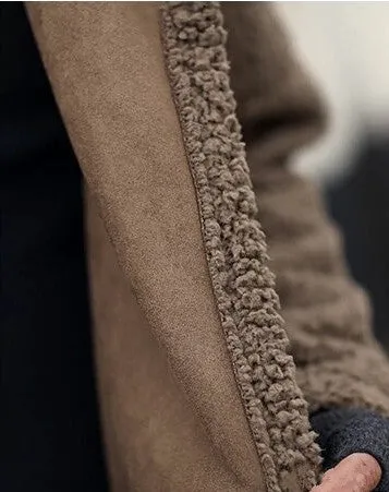 Men's Winter Warm Plush Slim Two-Side Long Furry Coat
