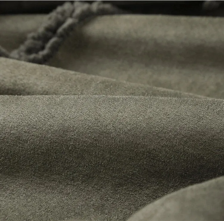 Men's Winter Warm Plush Slim Two-Side Long Furry Coat