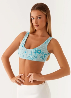 Mercer Sequin Bralette - Blue Multifunctional Pocket System MinimalistDesign simple design Mercer Sequin Bralette - Blue