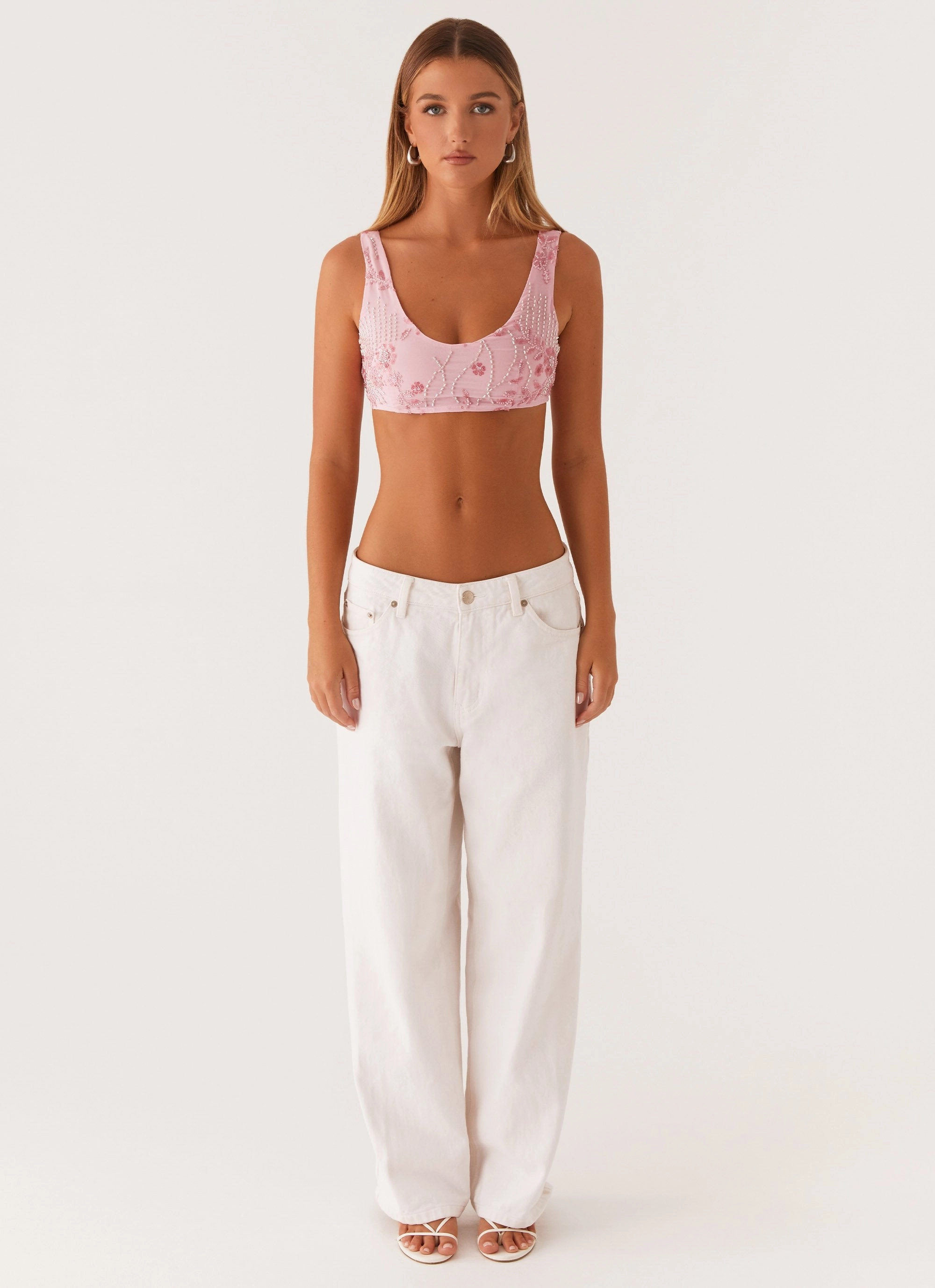 Softened Edges Mercer Sequin Bralette - Pink