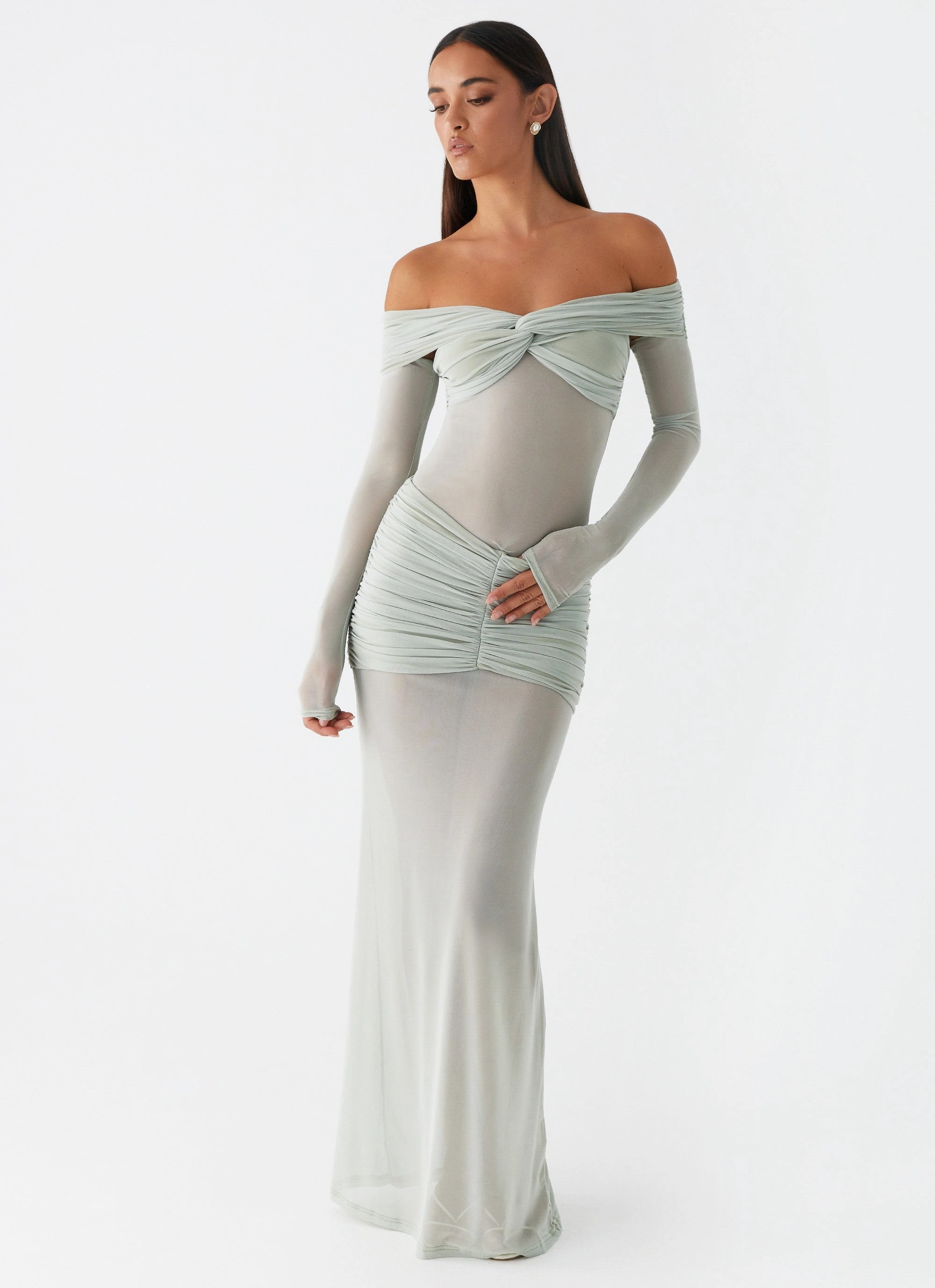 Sophisticated Fit Effortless Comfort Mercy Maxi Dress - Sage