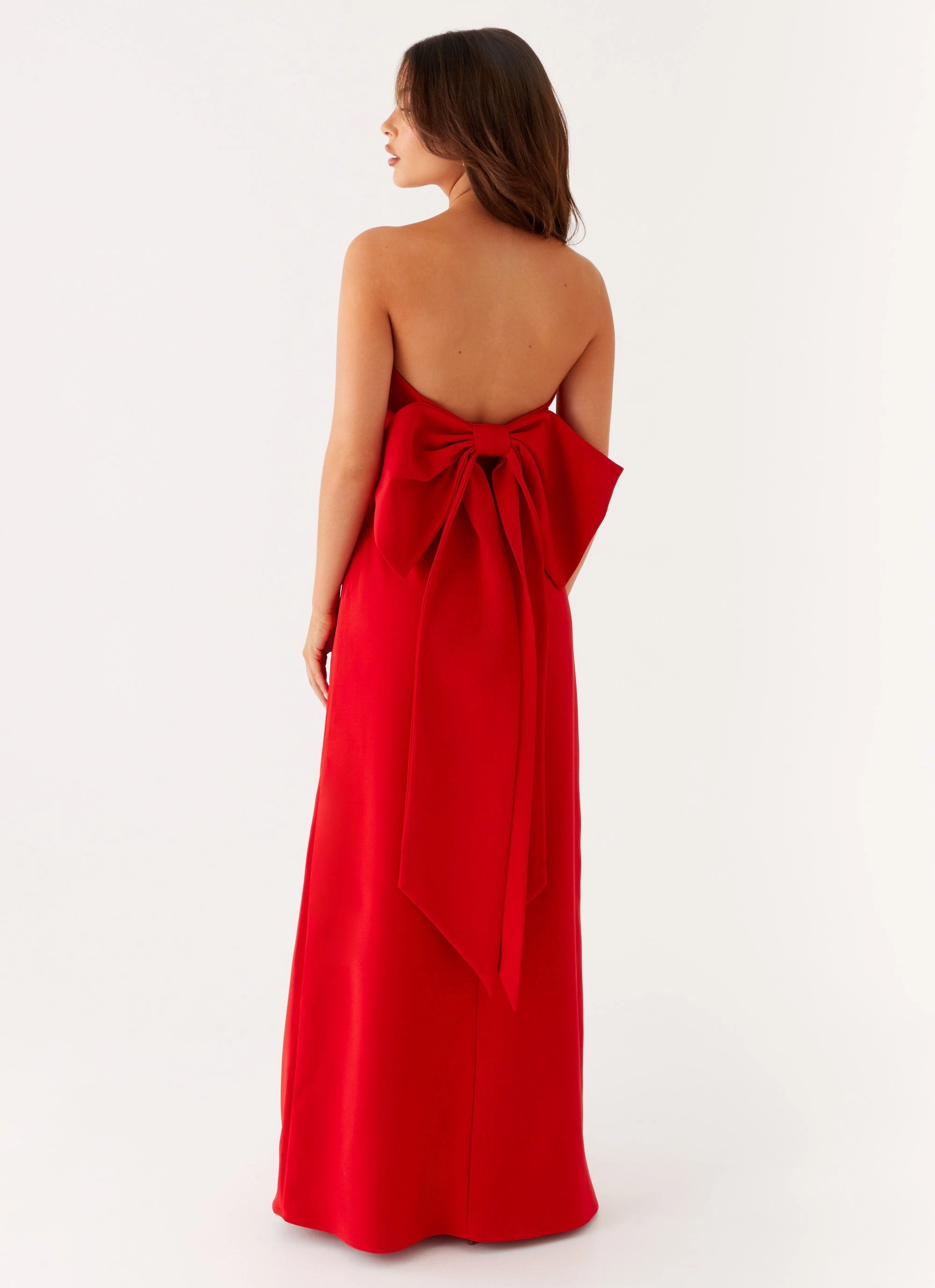 High-waist Meredith Maxi Dress - Red
