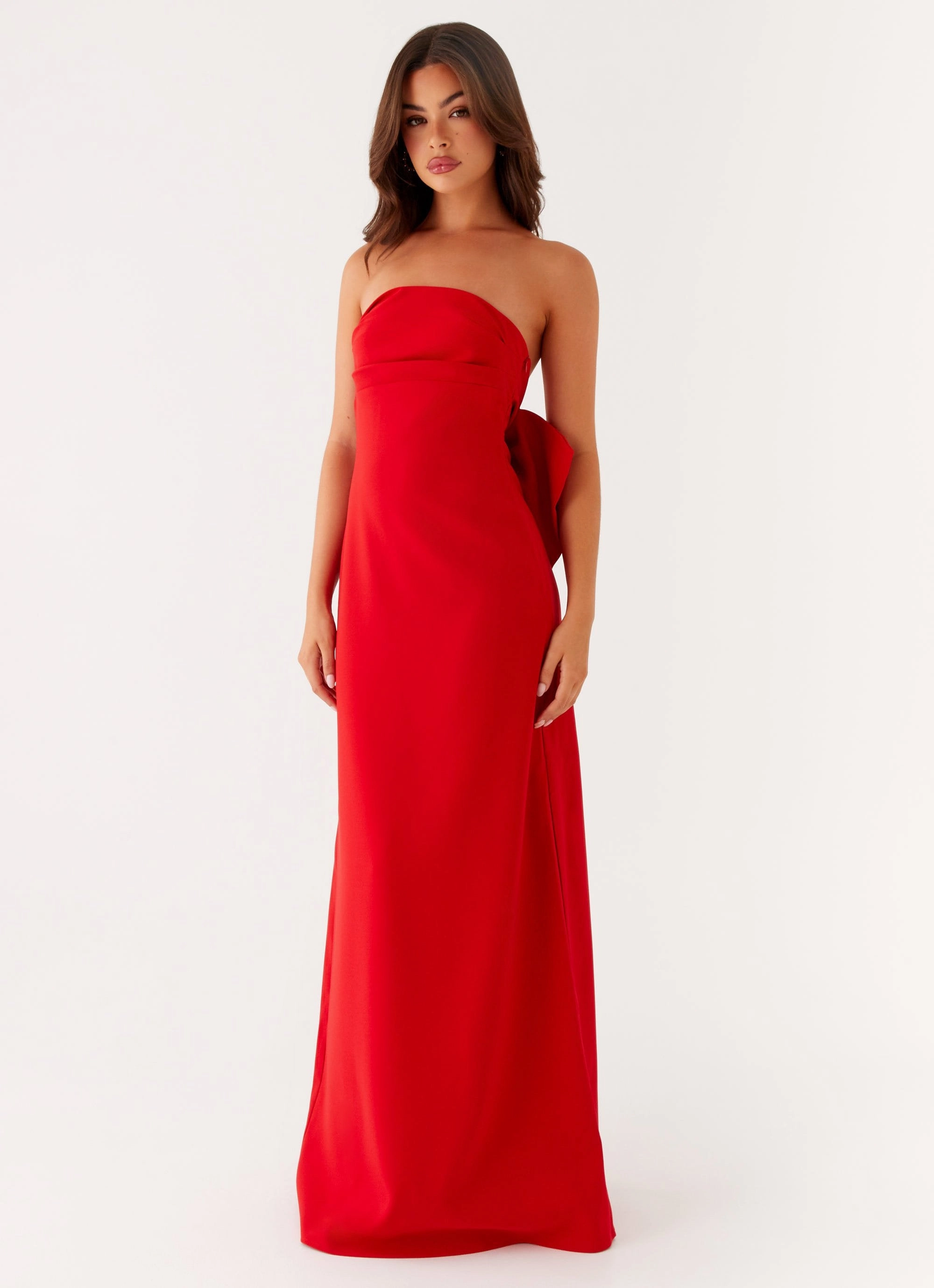 Meredith Maxi Dress - Red Lounge Texture