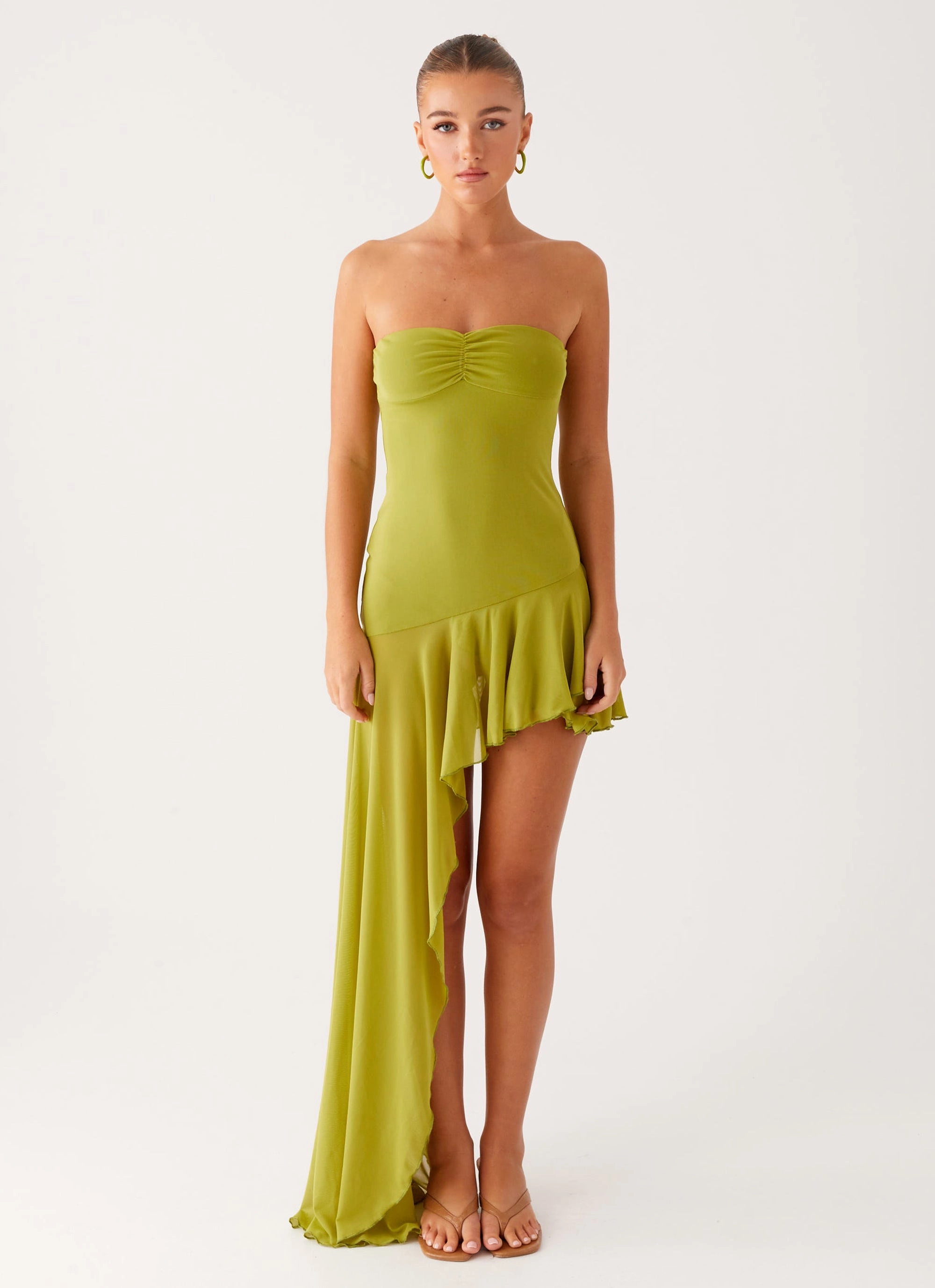 High Cut Reeva Mini Dress - Green