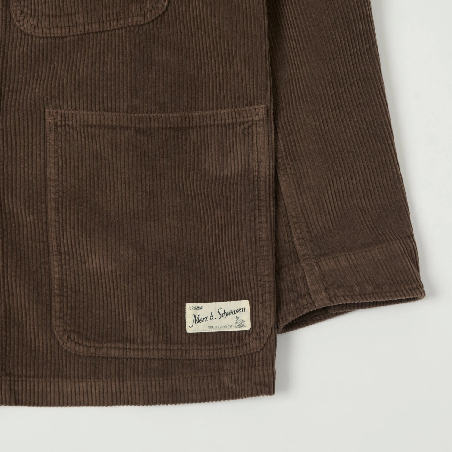 Merz b. Schwanen 'Good Basics' Corduroy Chore Jacket - Chocolate
