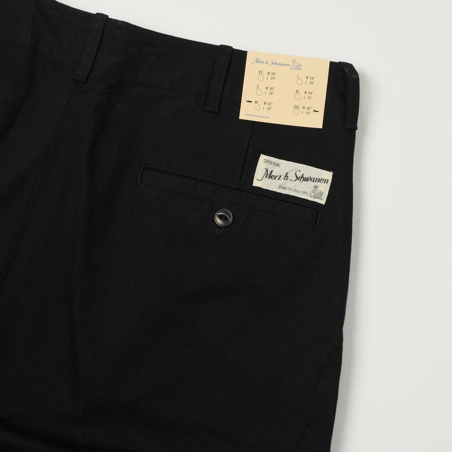 Merz b. Schwanen 'Good Basics' Organic Cotton Twill Chinos - Deep Black