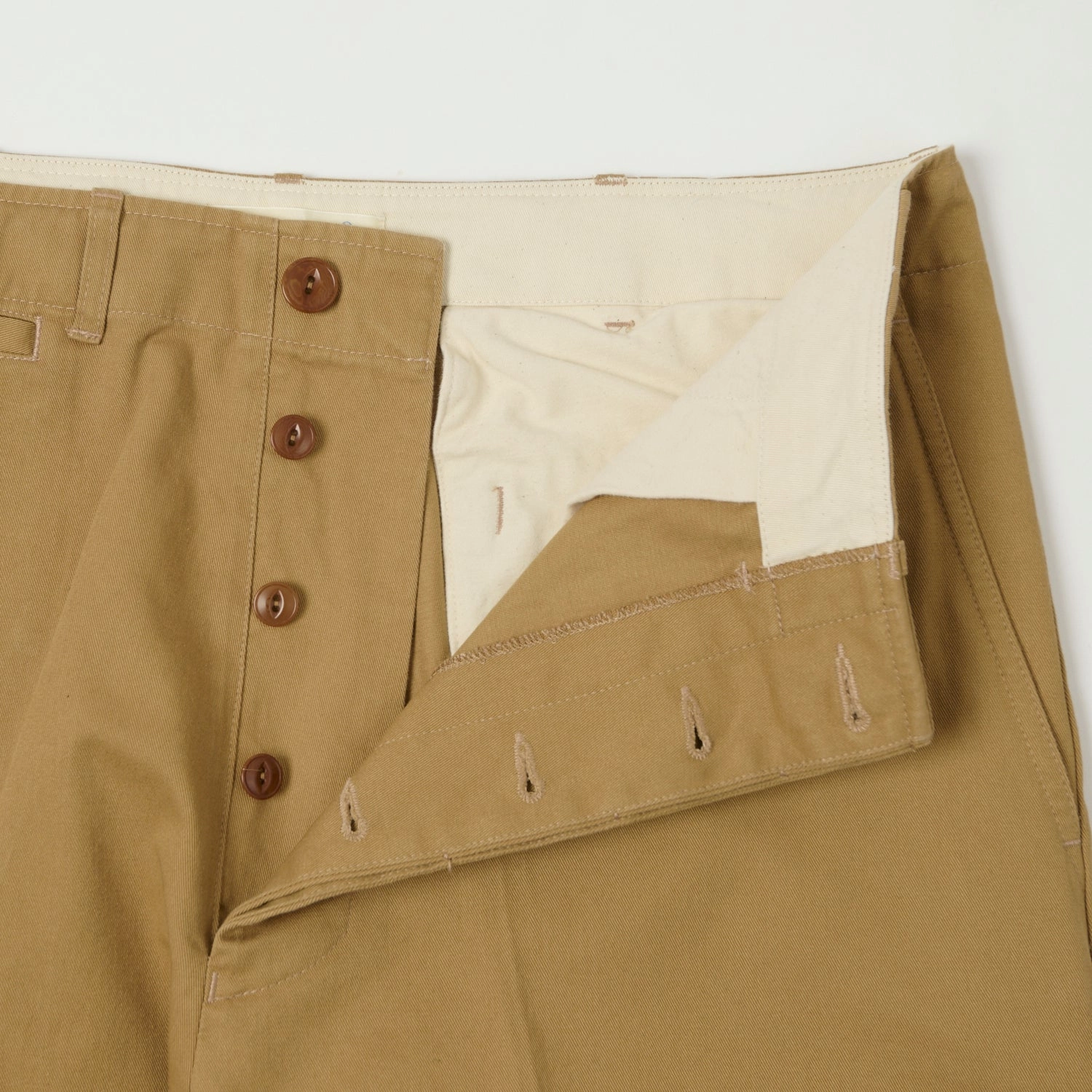Merz b. Schwanen 'Good Basics' Organic Cotton Twill Chinos - Khaki