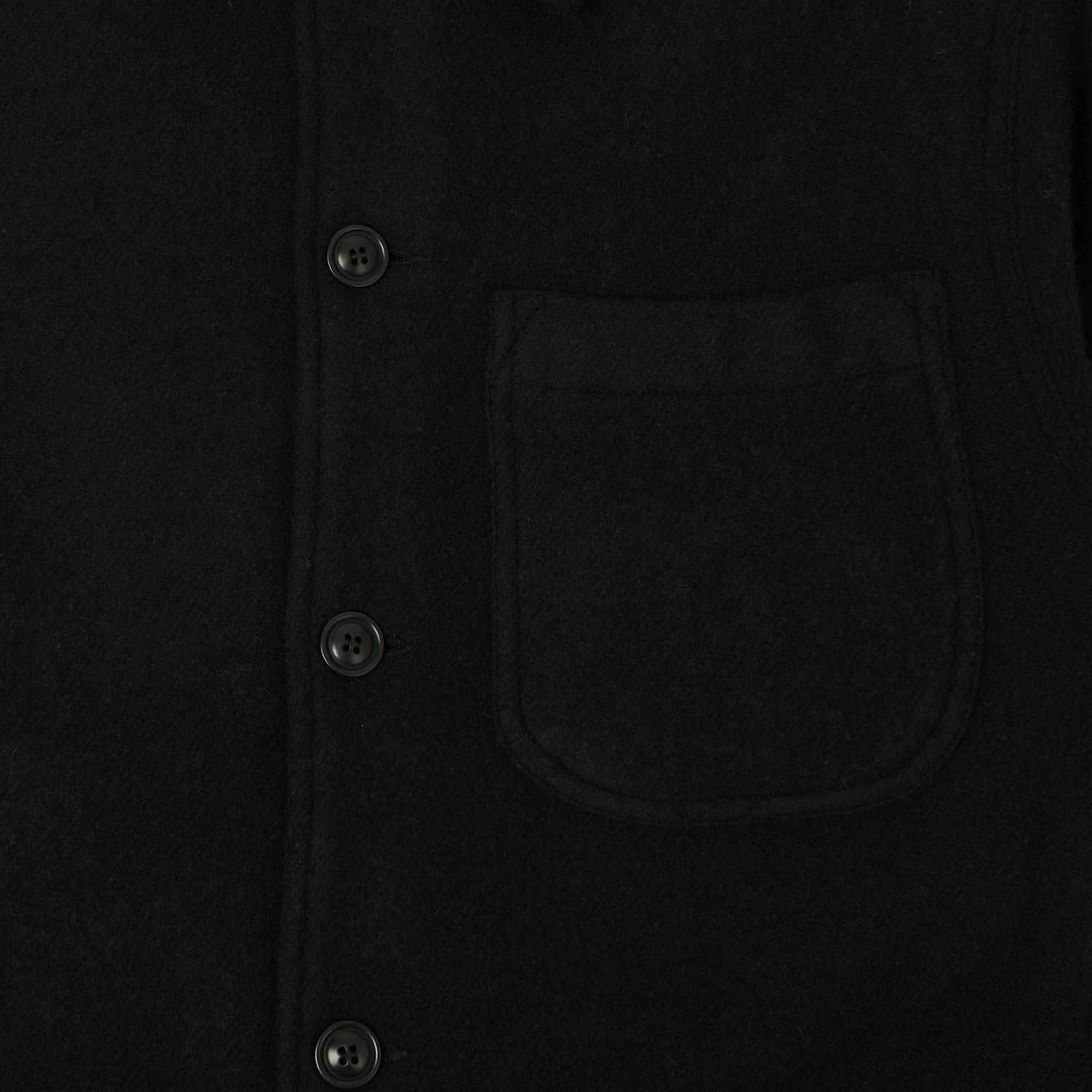 Merz b. Schwanen 'Good Basics' Wool Work Jacket - Deep Black