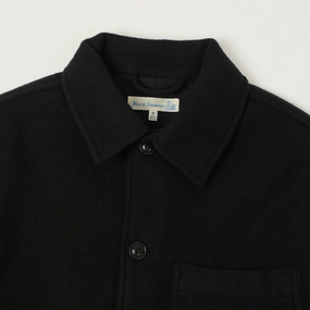 Merz b. Schwanen 'Good Basics' Wool Work Jacket - Deep Black