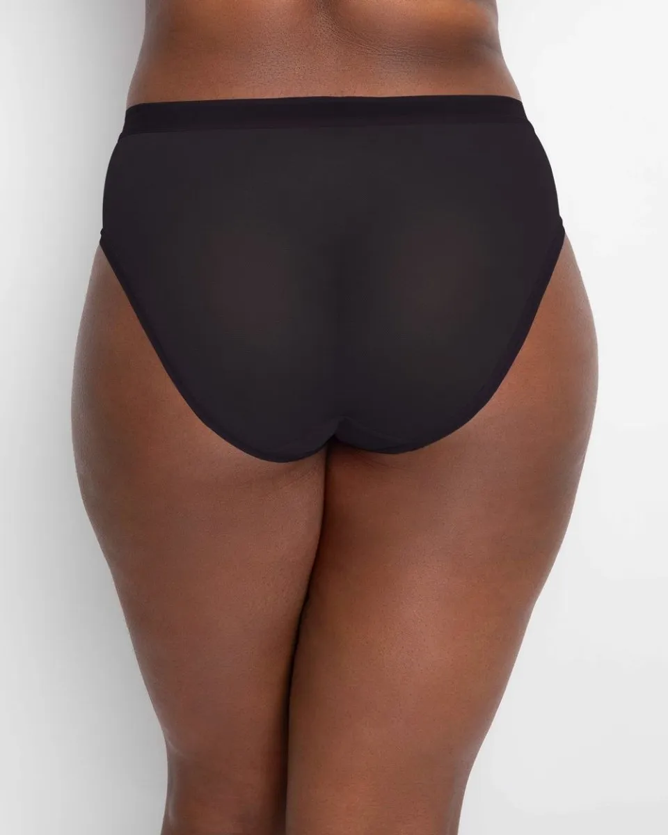 Mesh High Cut Brief Panty - 1313S