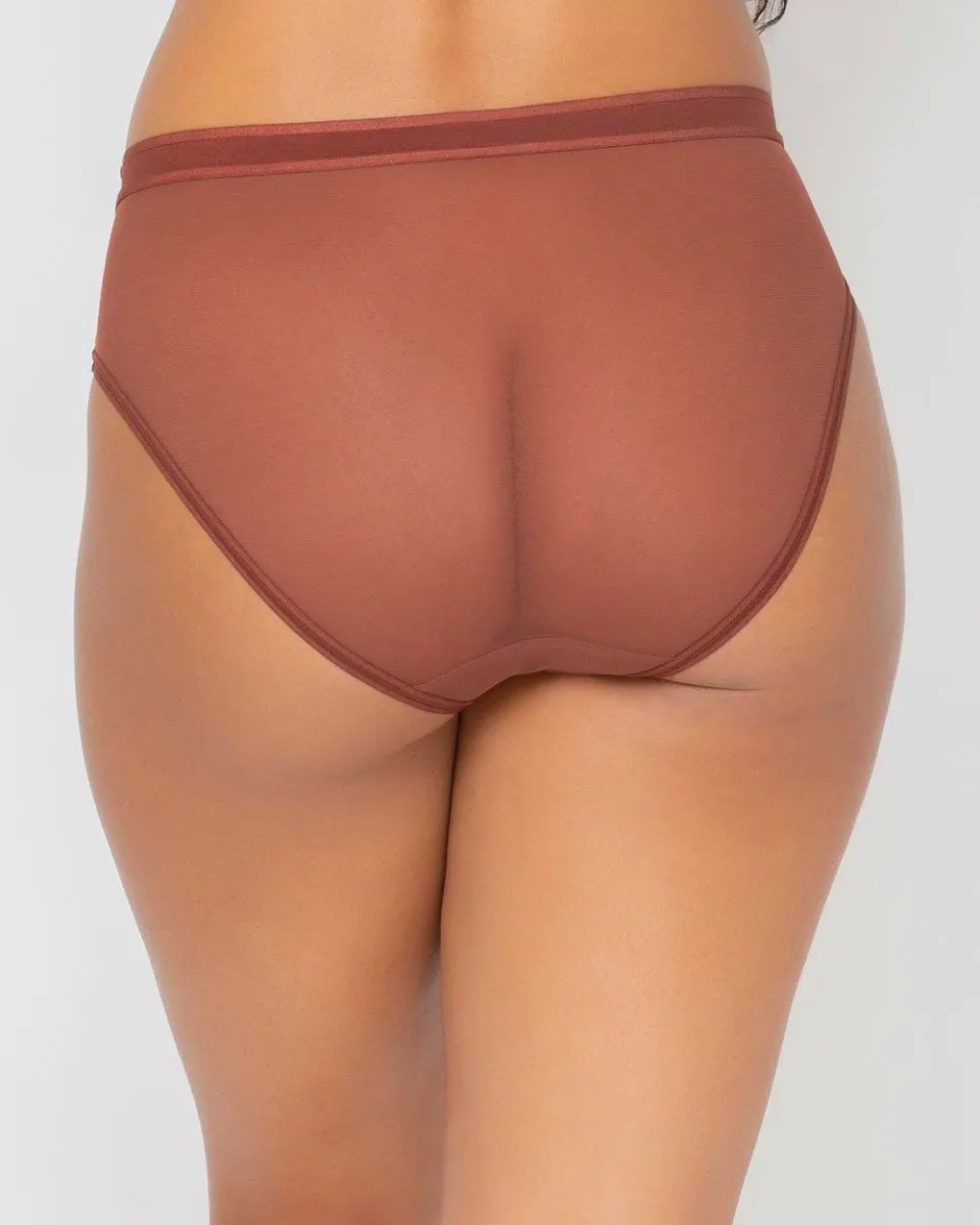 Mesh High Cut Brief Panty - 1313S
