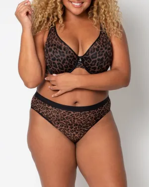Mesh High Cut Brief Panty - 1313S