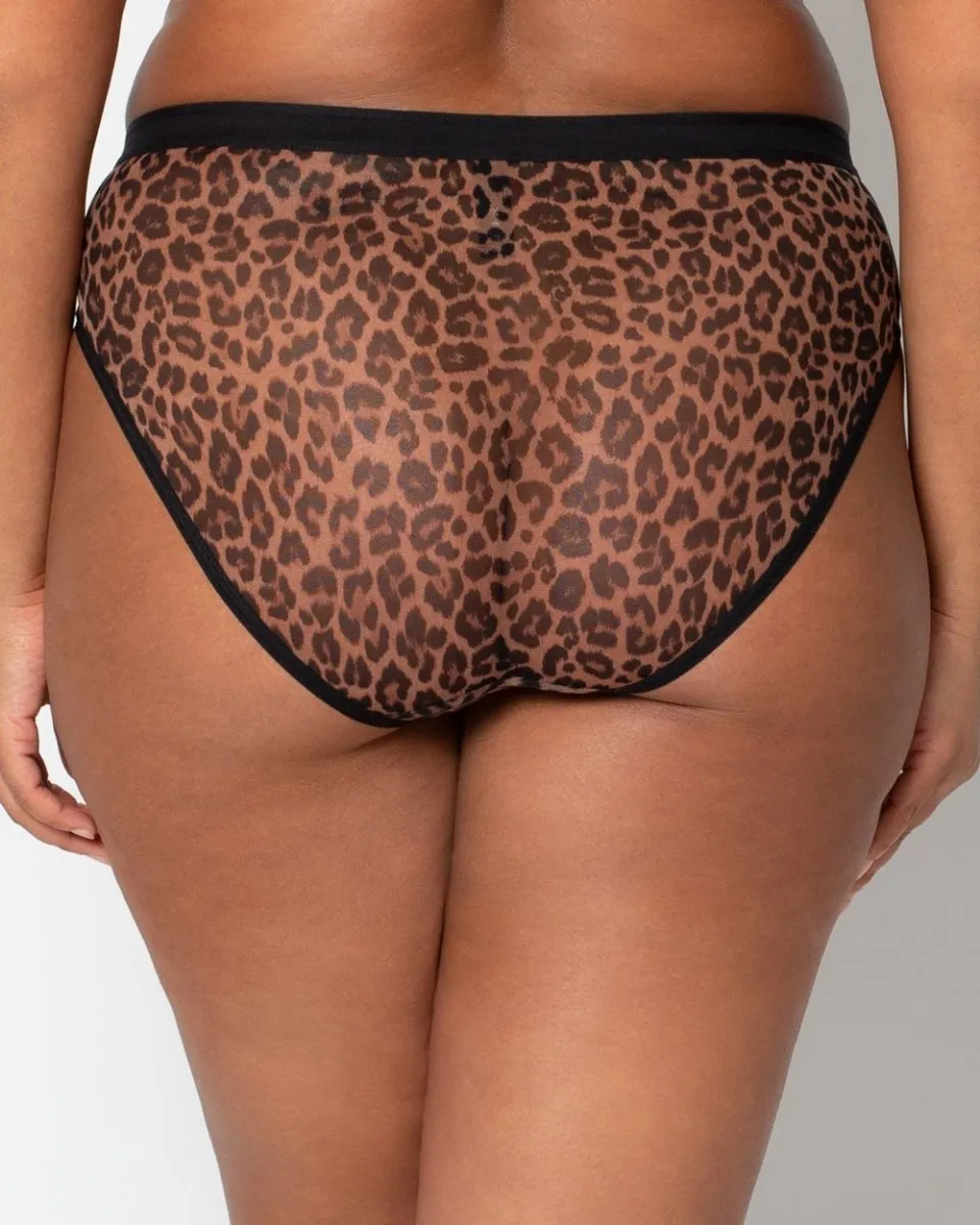 Mesh High Cut Brief Panty - 1313S