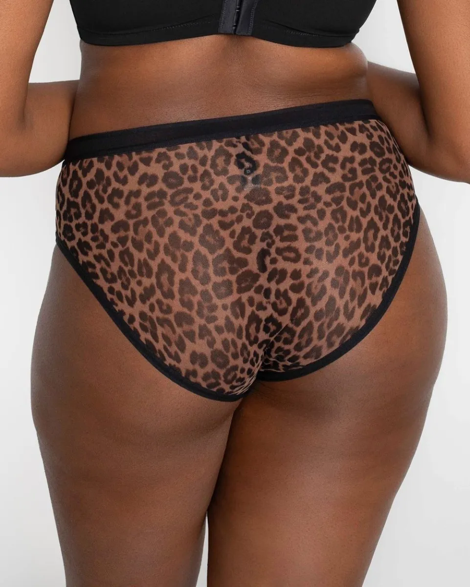 Mesh High Cut Brief Panty - 1313S