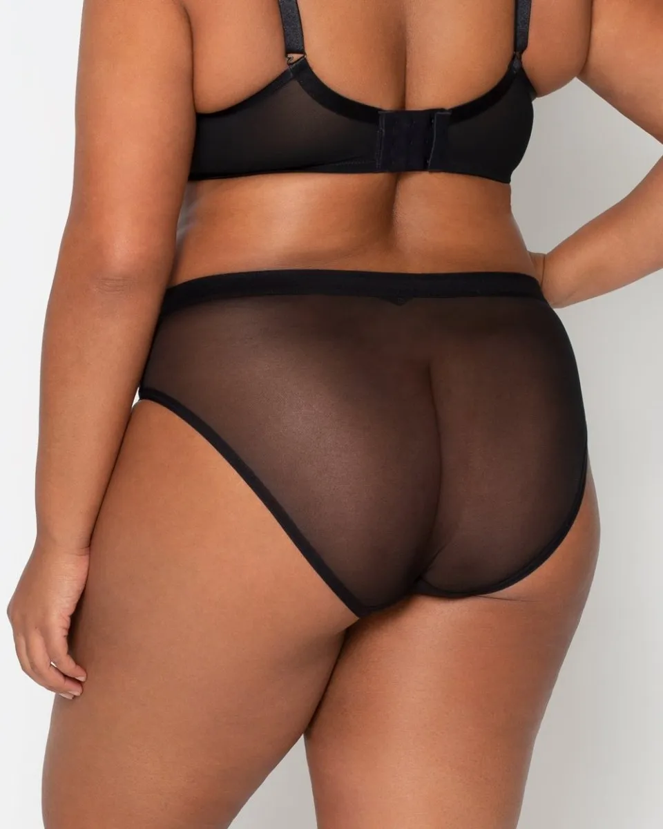 Mesh High Cut Brief Panty - 1313S