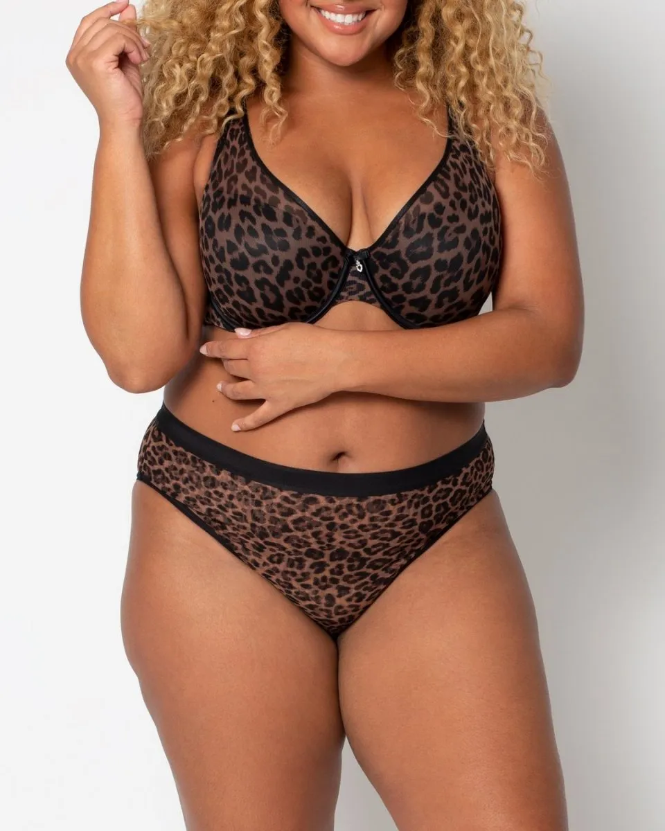 Mesh High Cut Brief Panty - 1313S