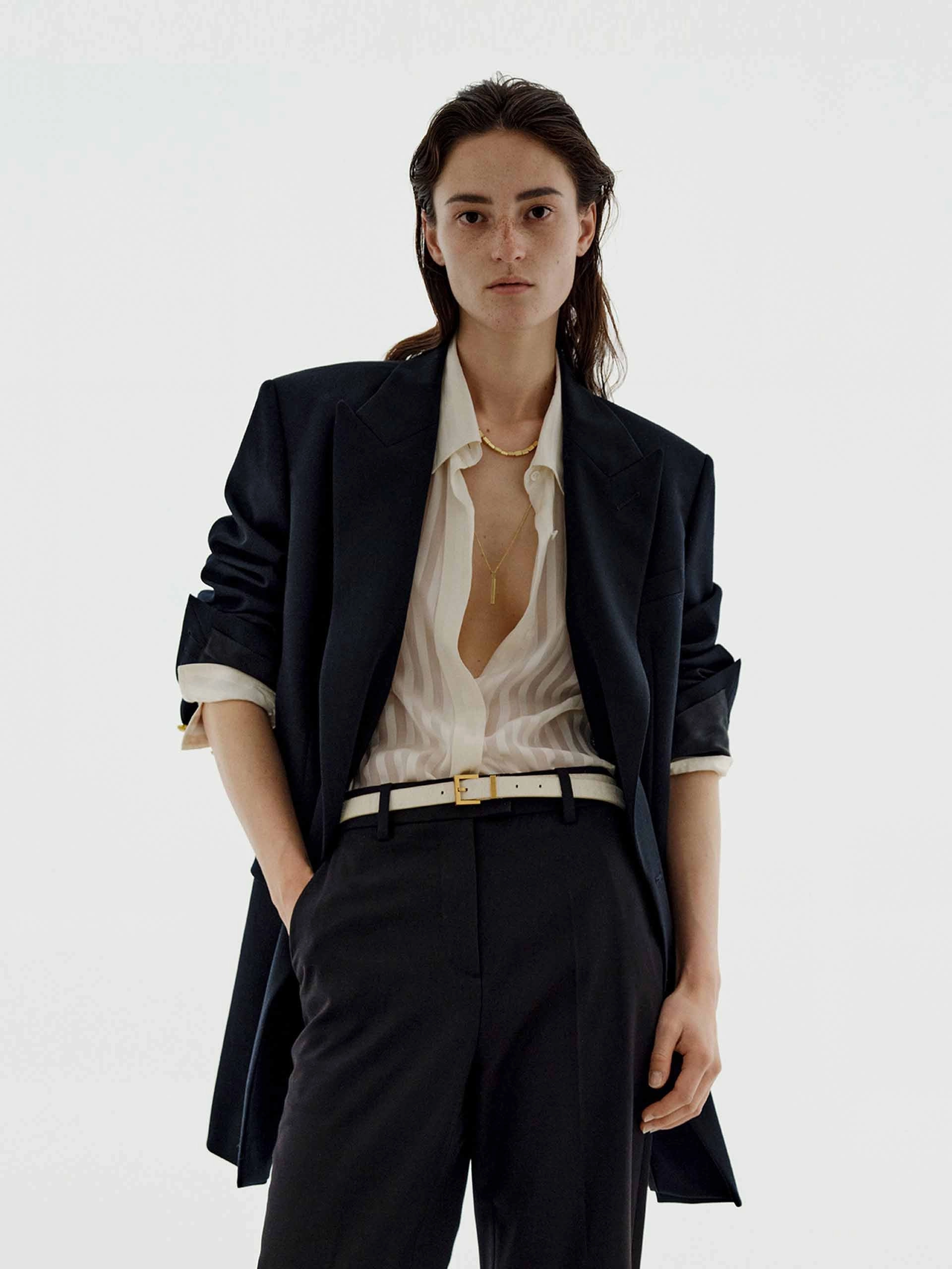 Metal Double Breasted Blazer