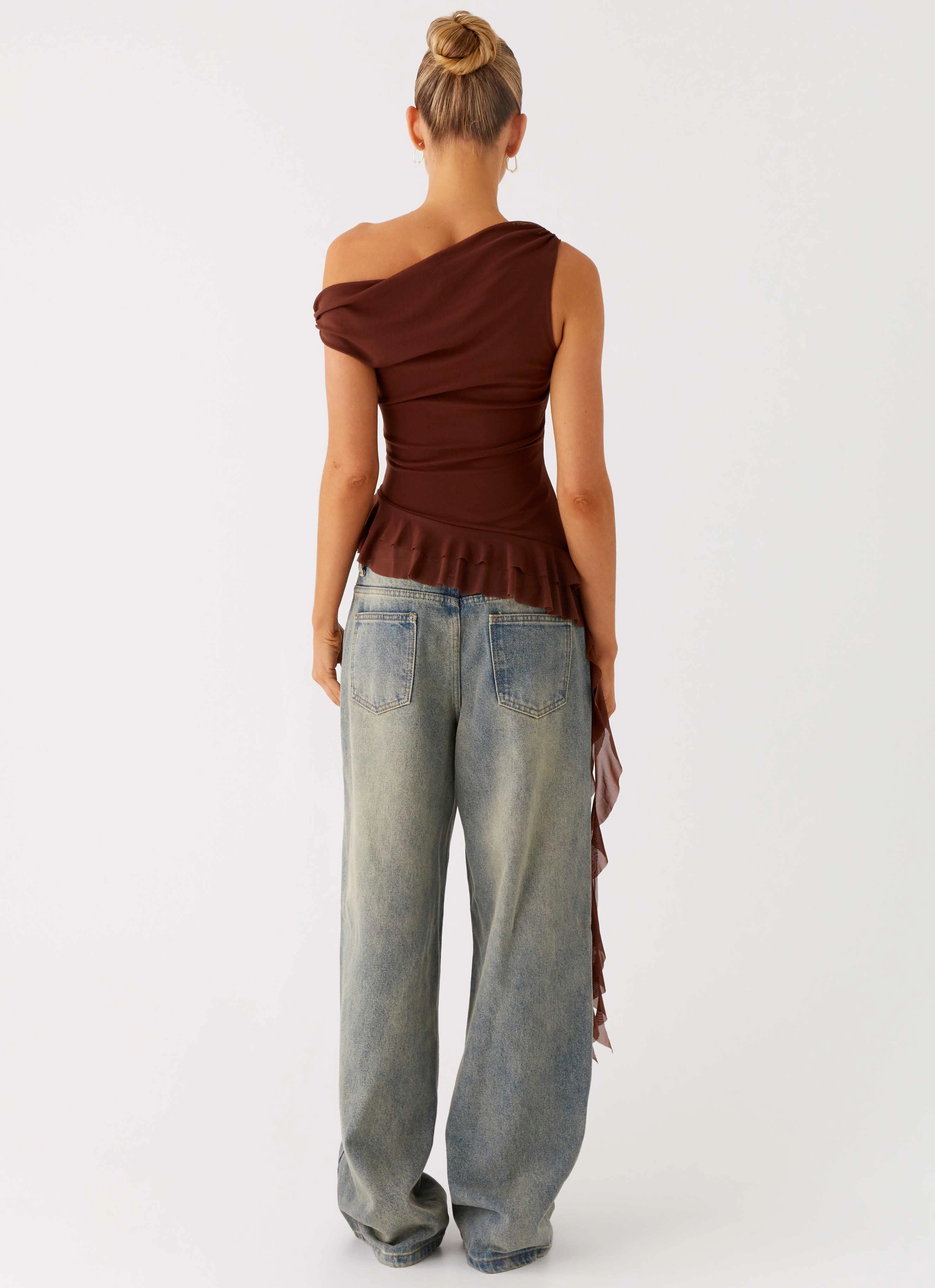 Mica Top - Chocolate DurableStitching Lightweight Blouse