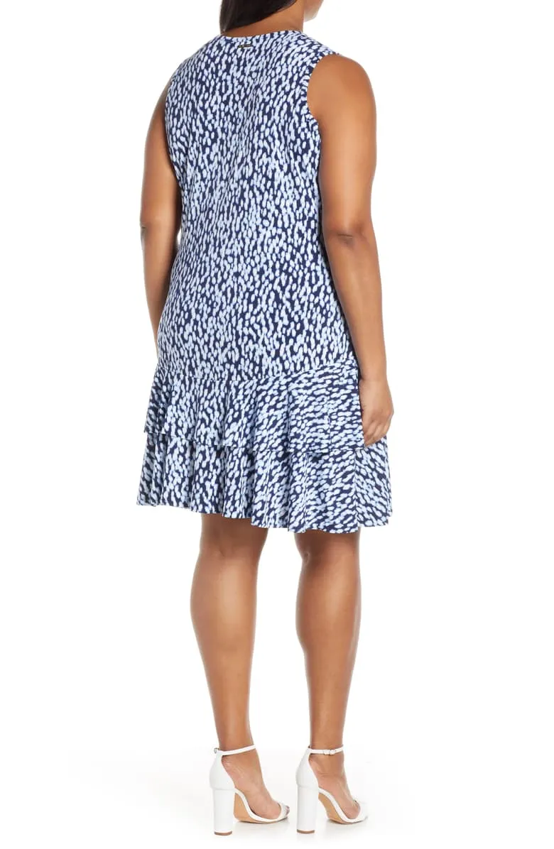 Michael Michael Kors Plus Tiered Flounce-Hem Dress, Size 0X