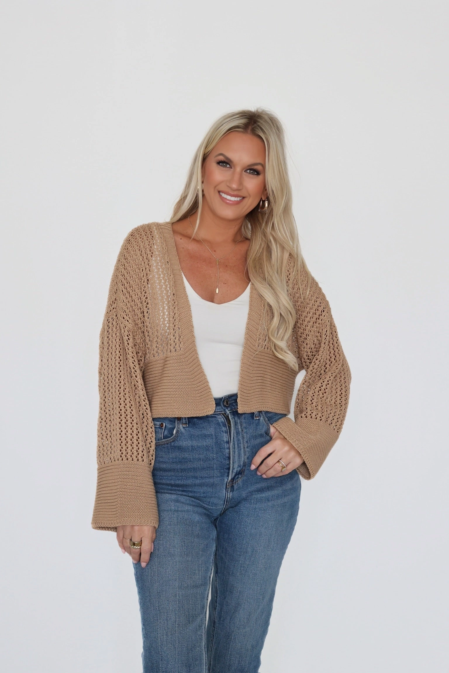 Michelle Cardigan- Camel simple design