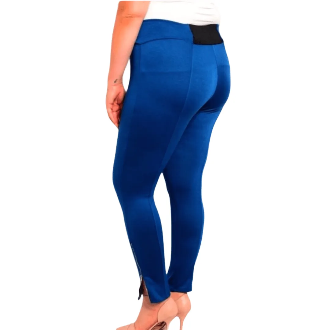 Mid Rise Ankle Zipper Leggings
