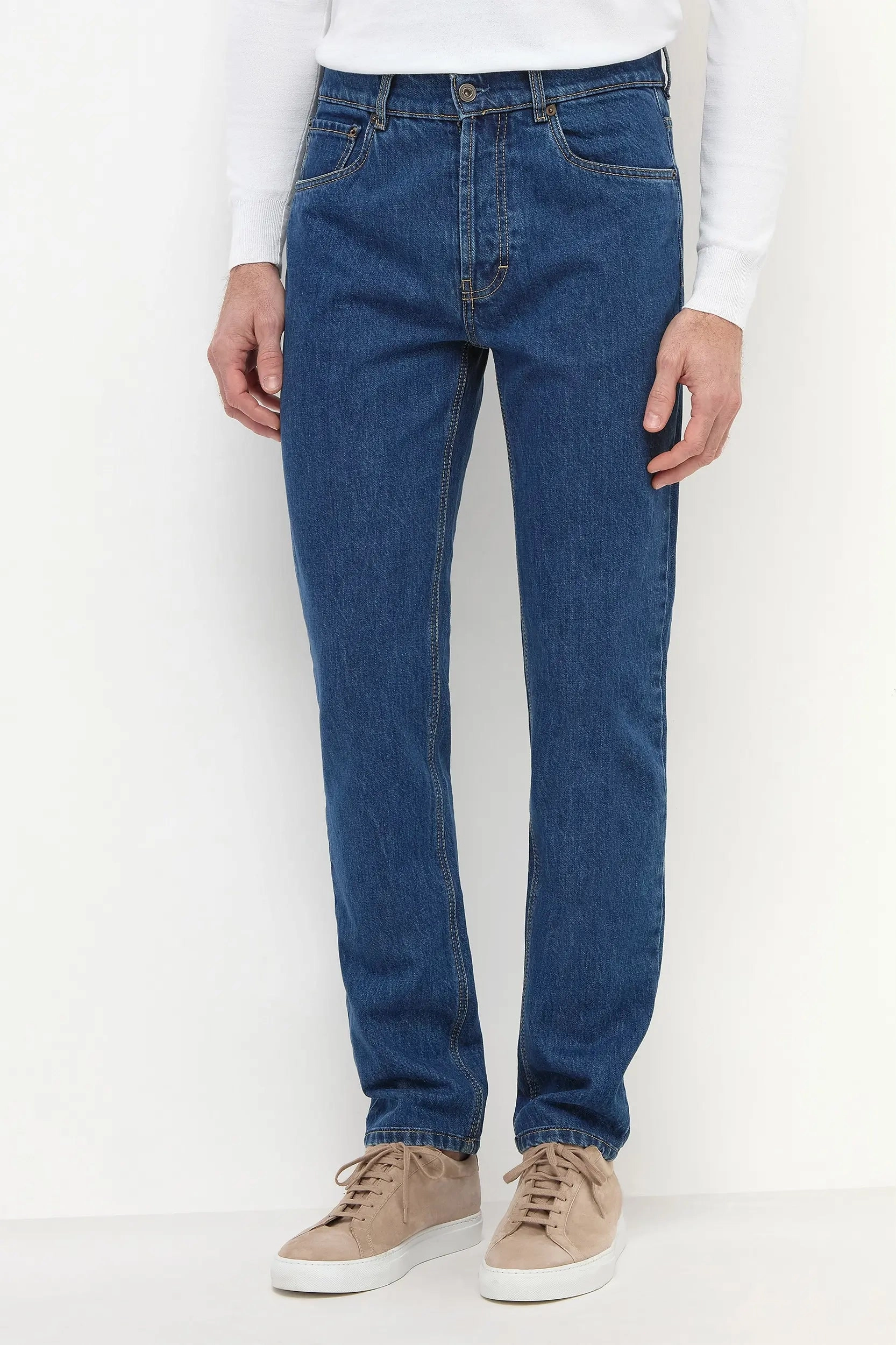 Mid-blue jeans - Candiani cotton - Made in Italy