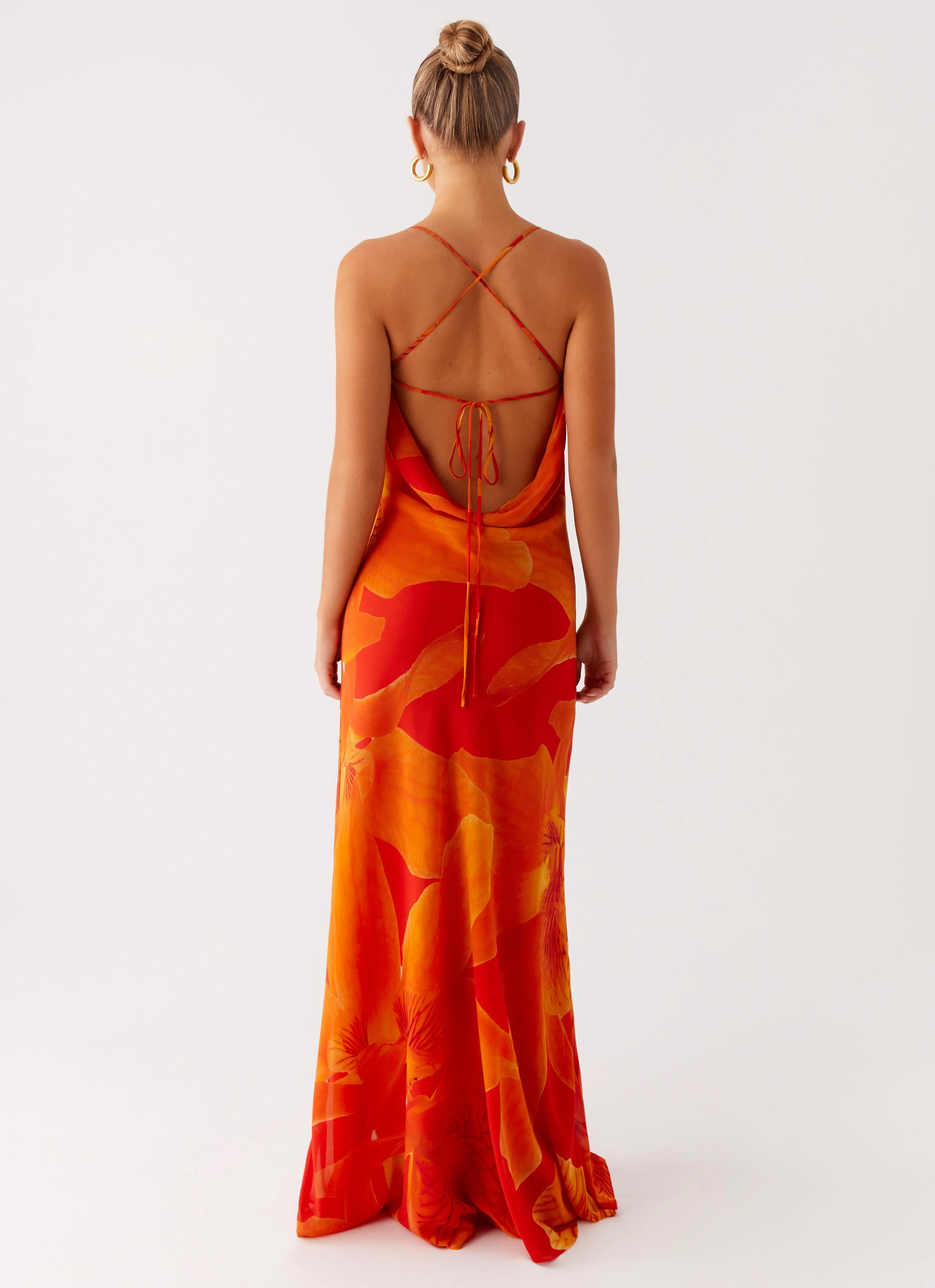 Midafternoon Maxi Dress - Serene Orange Warm Season