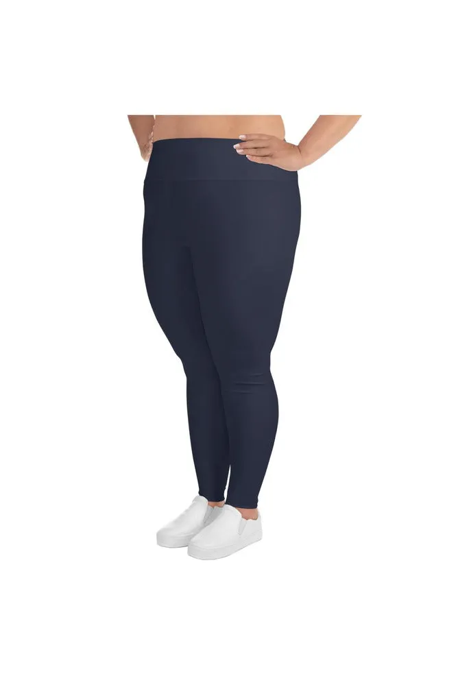 Midnight Blue All-Over Print Plus Size Leggings