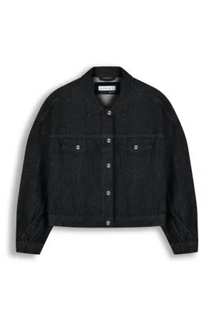 Midnight Cropped Denim Jacket
