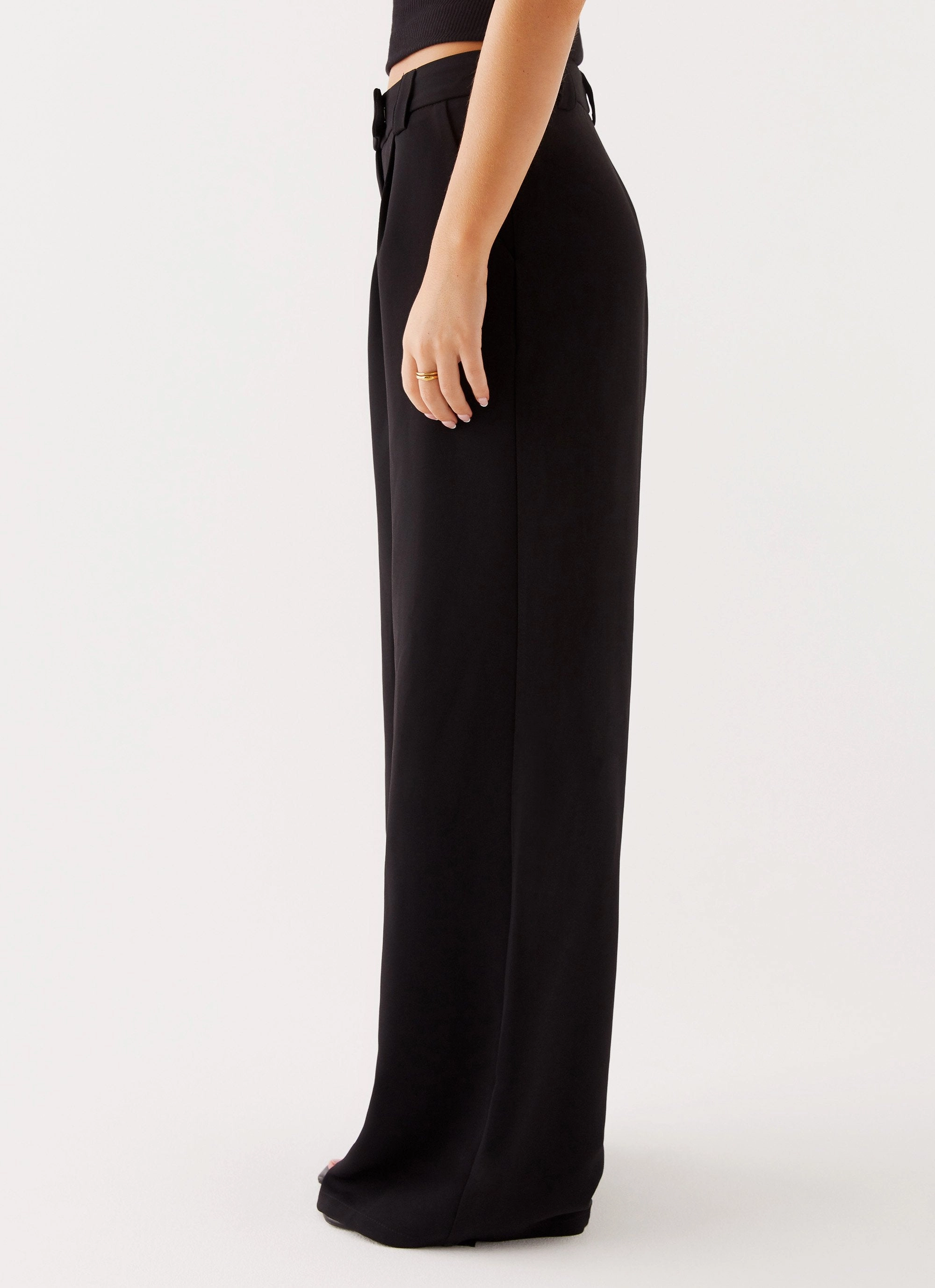 Midnight City Suit Pants - Black Lightweight Blouse