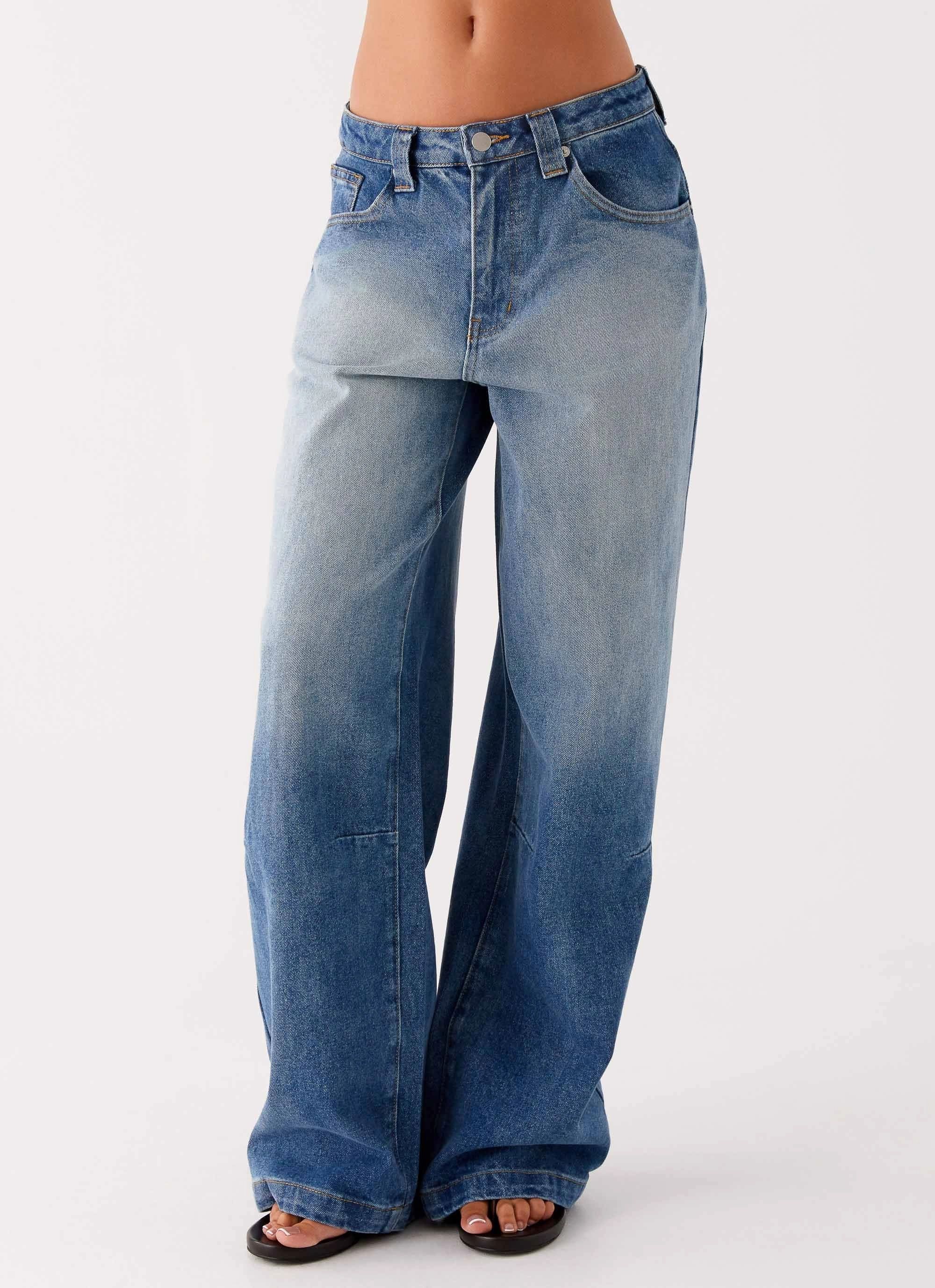 Midwest Low Rise Jeans - Powder Wash Blue Perfect Layer