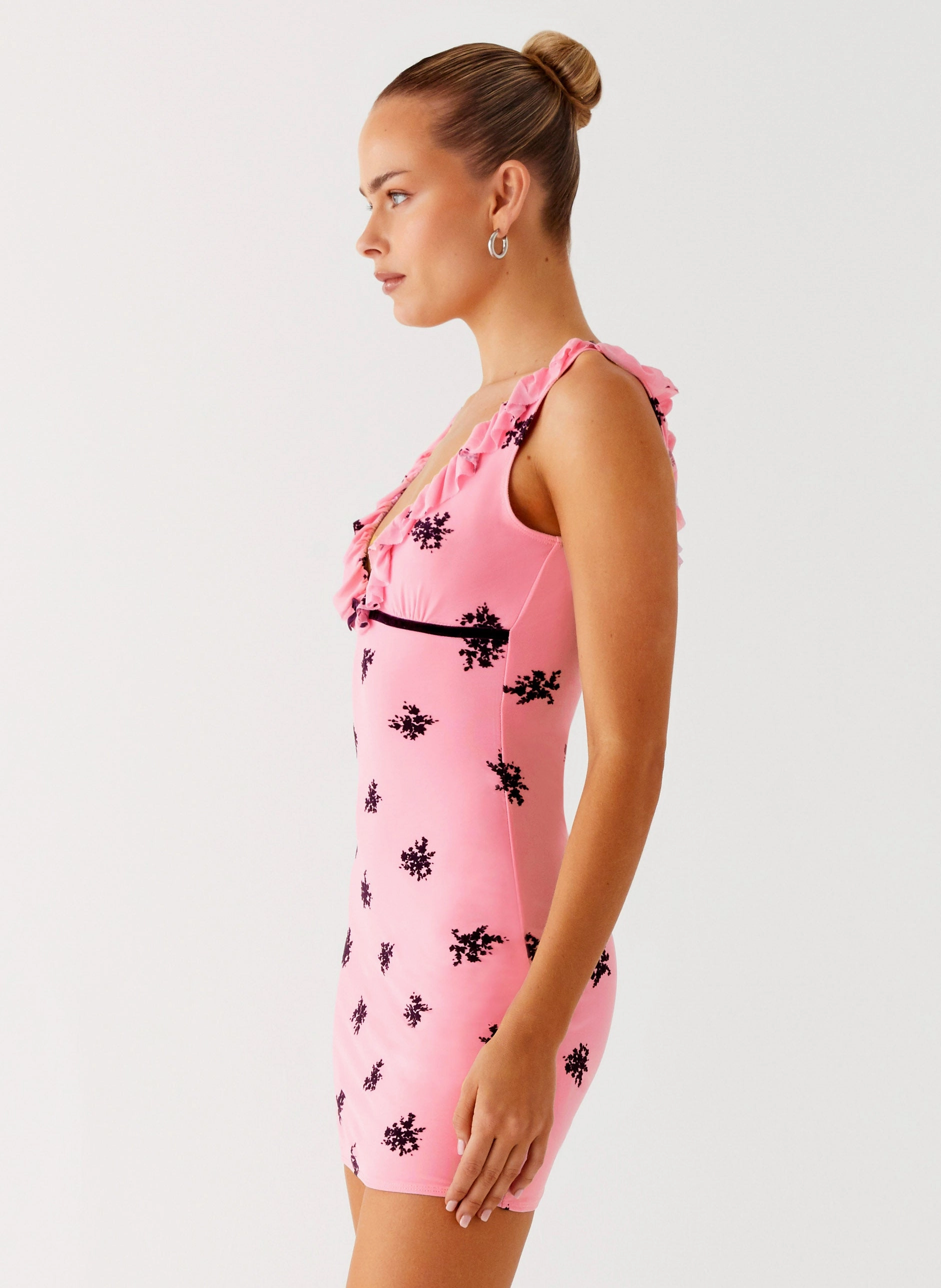 Fall Ready Texture Flow Milena Cami Mini Dress - Pink