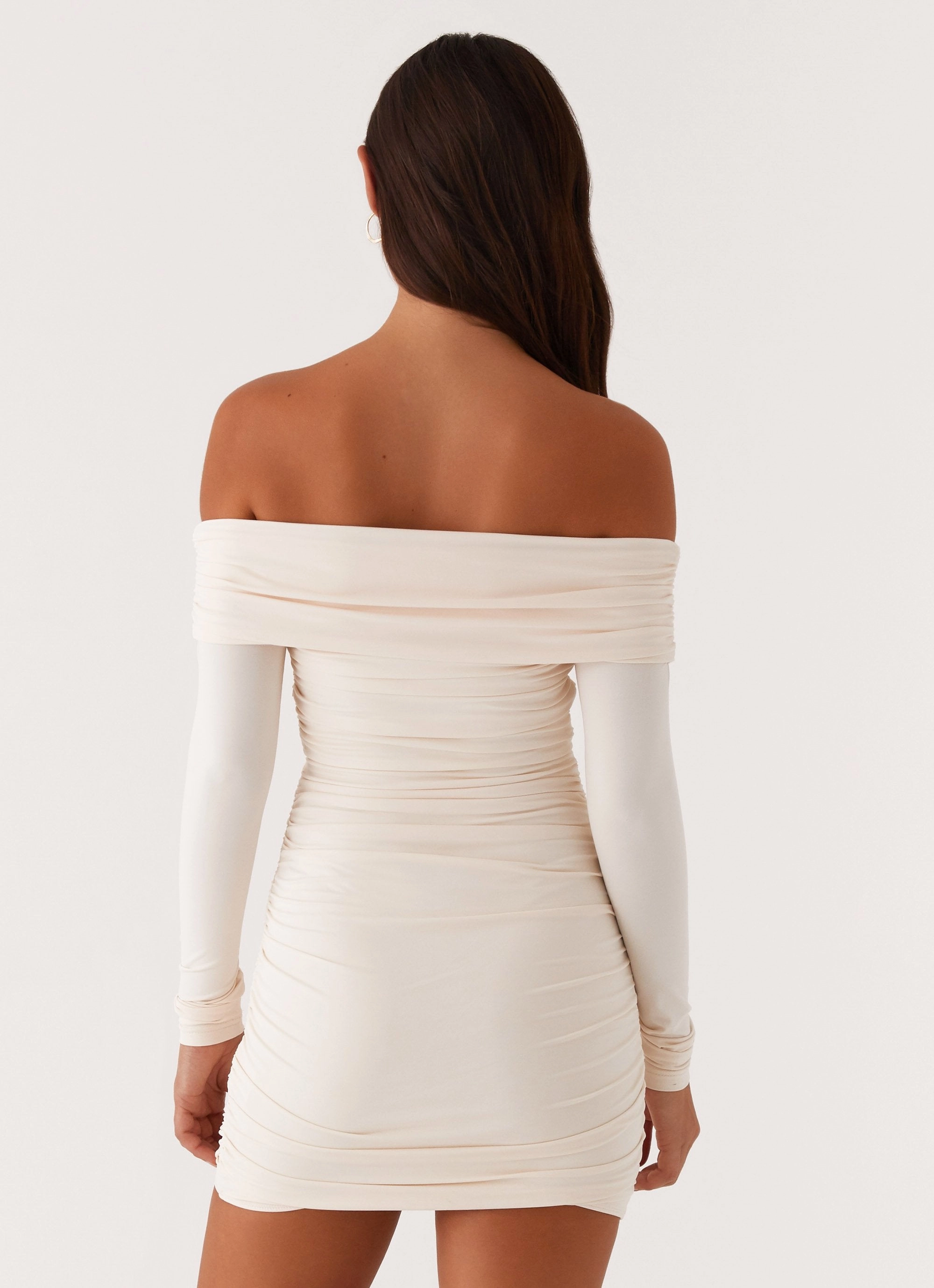Feminine Details Airy Fabric Millie Mini Dress - Ivory