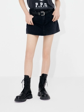 Mini Length Denim Skort