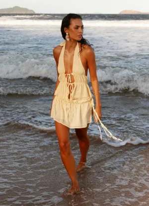 Minimal Aesthetic Dione Mini Skirt - Pastel Yellow Street Attire Dione Mini Skirt - Pastel Yellow