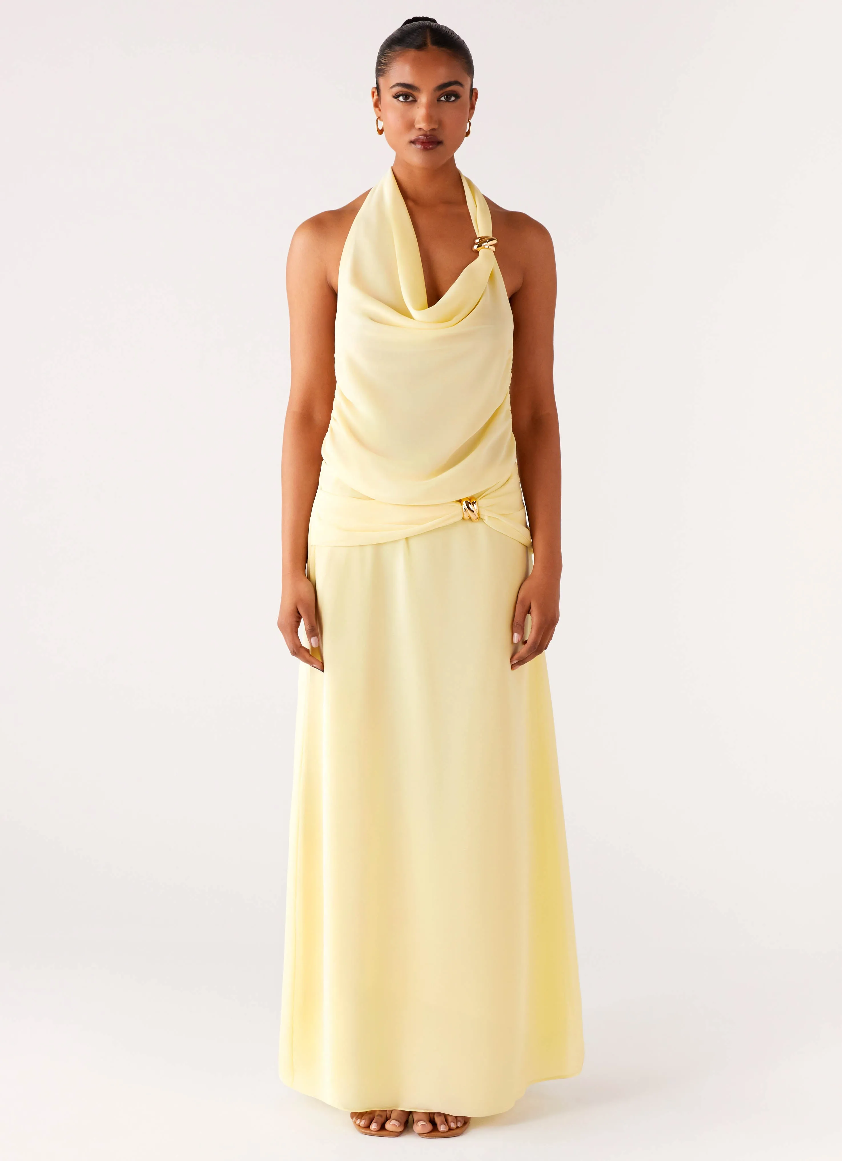 Anuhea Maxi Skirt - Yellow Cool Touch Thermoregulating Fabric