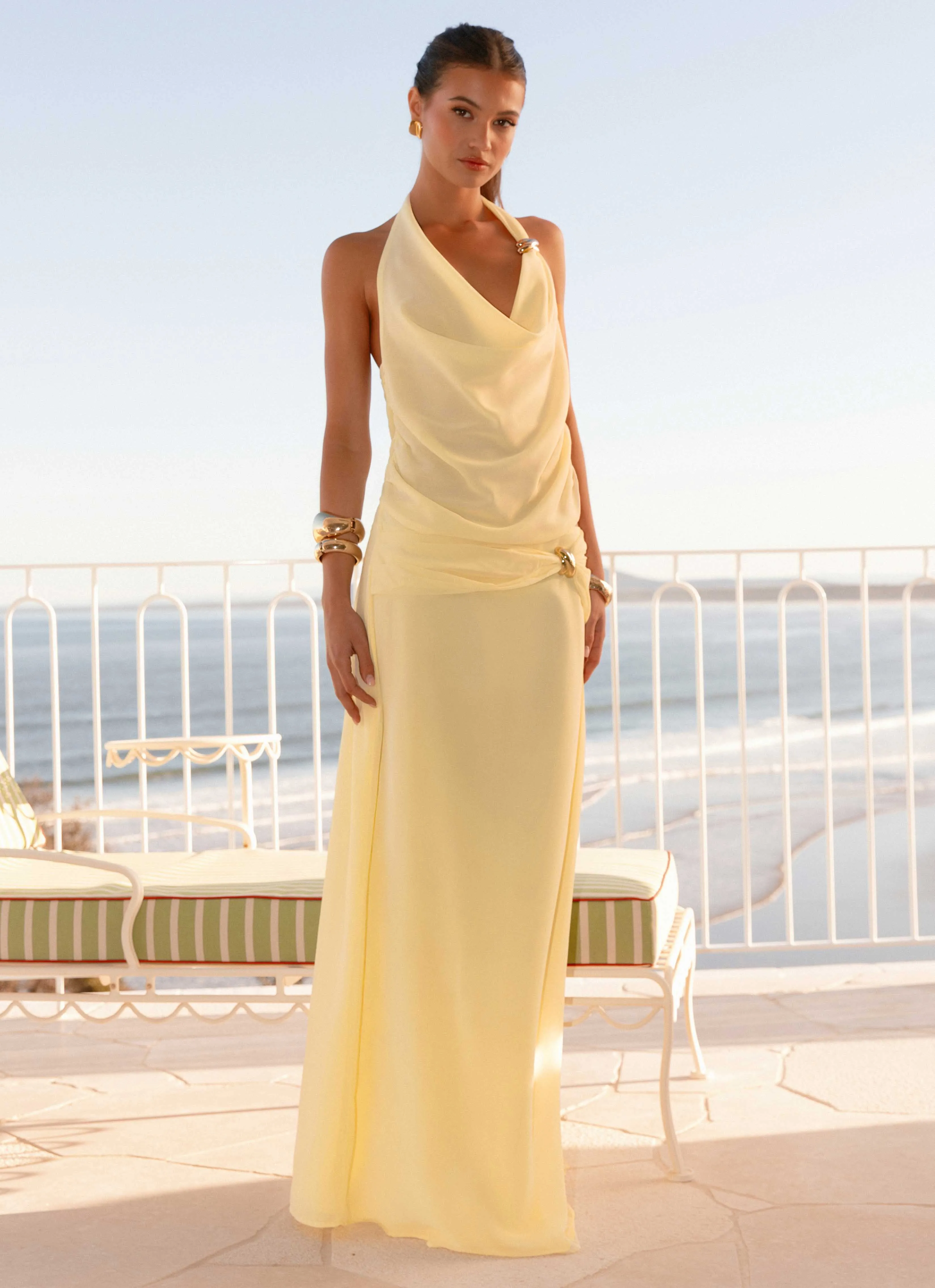 Anuhea Maxi Skirt - Yellow Midi length