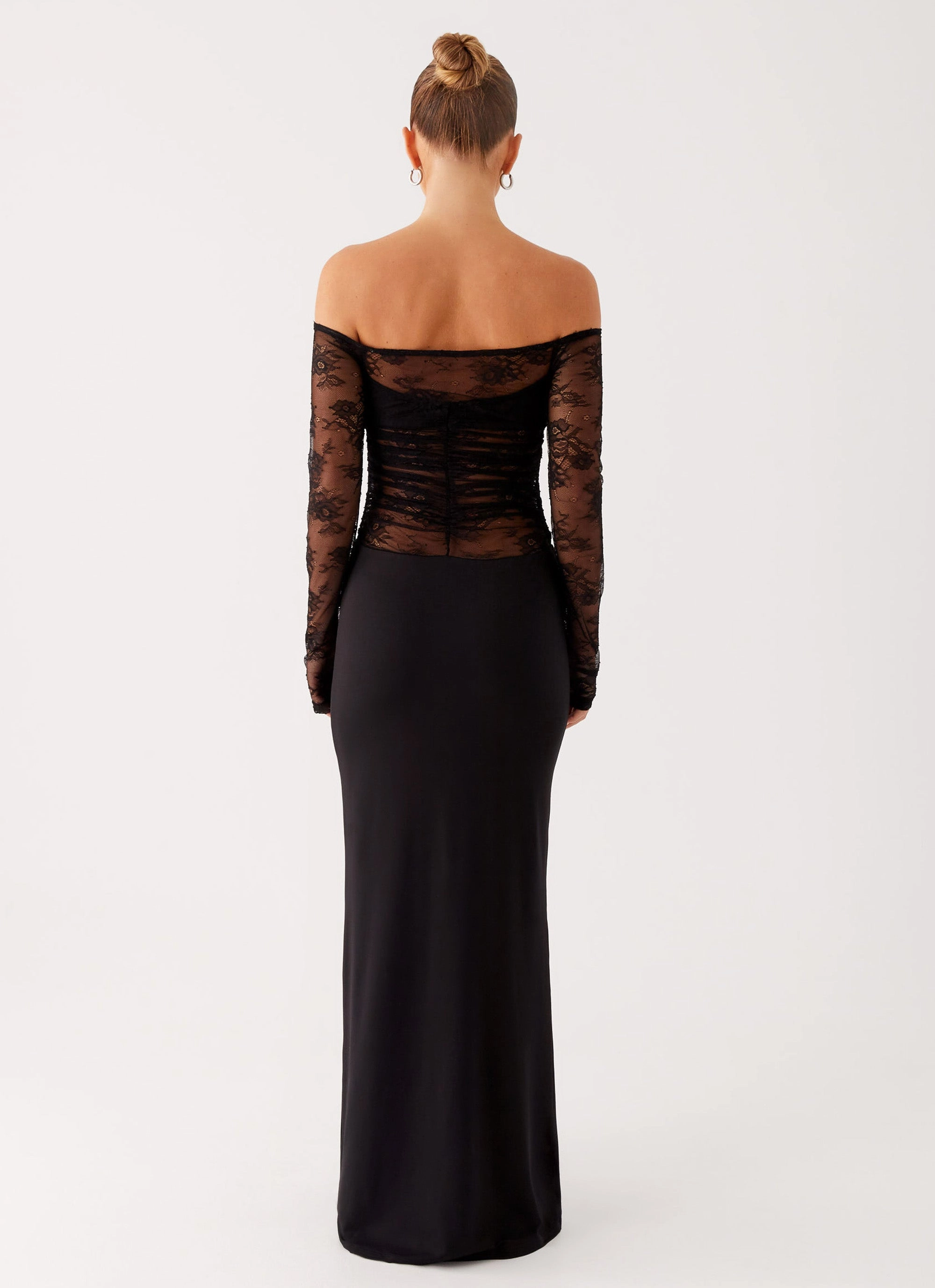 Avi Maxi Dress - Black Edge Shape Luxurious Texture