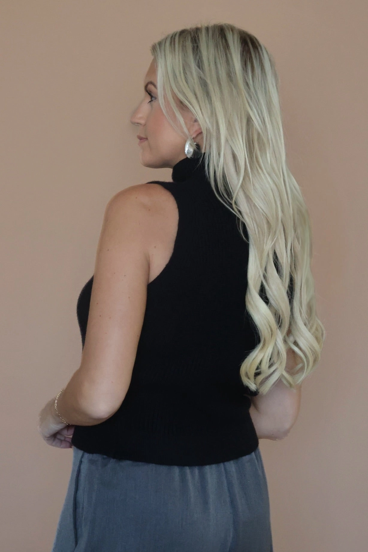 Minton Sweater Tank High Collar Option