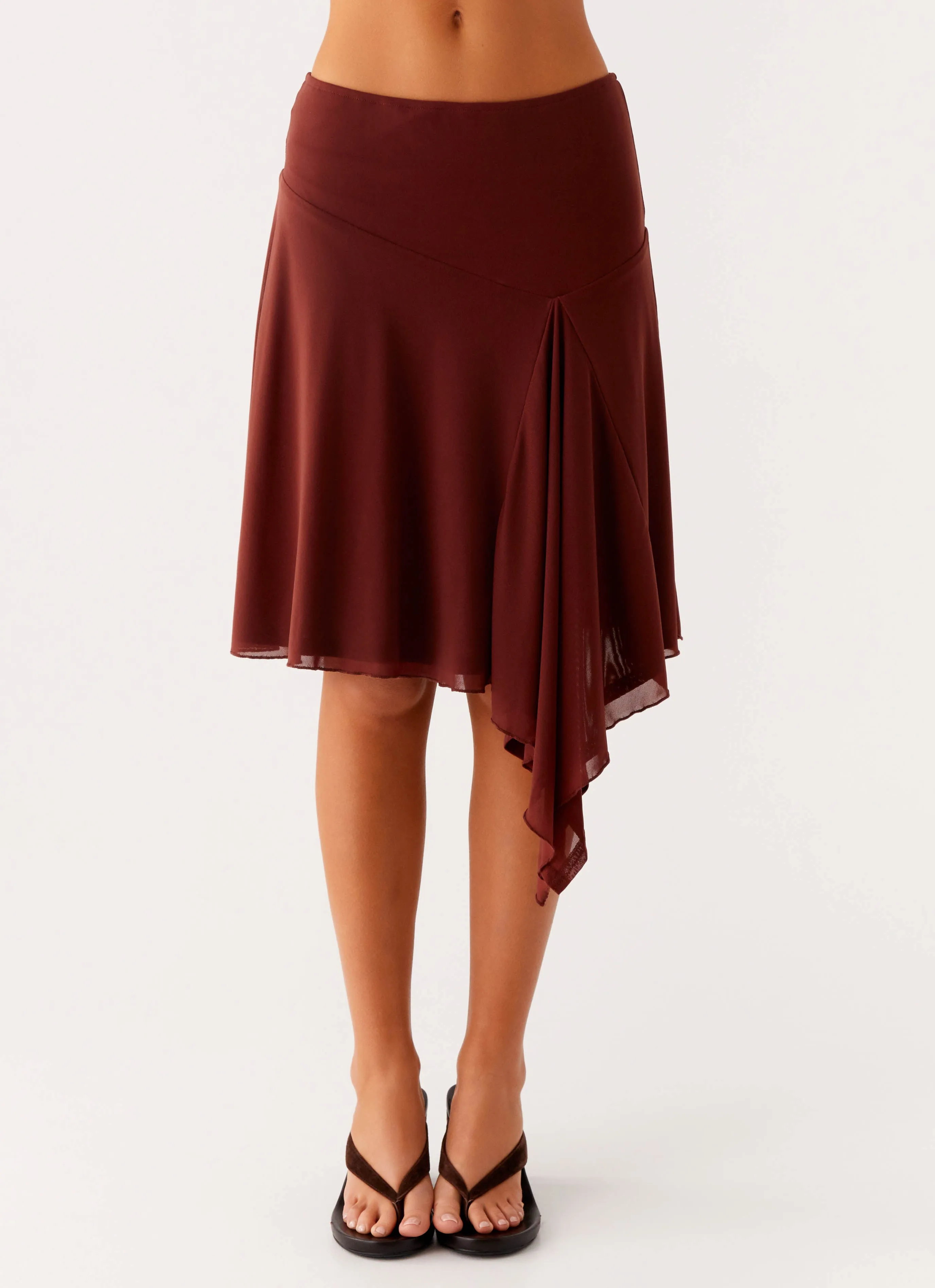 Visual Outfit Day Ready Mirage Midi Skirt - Chocolate