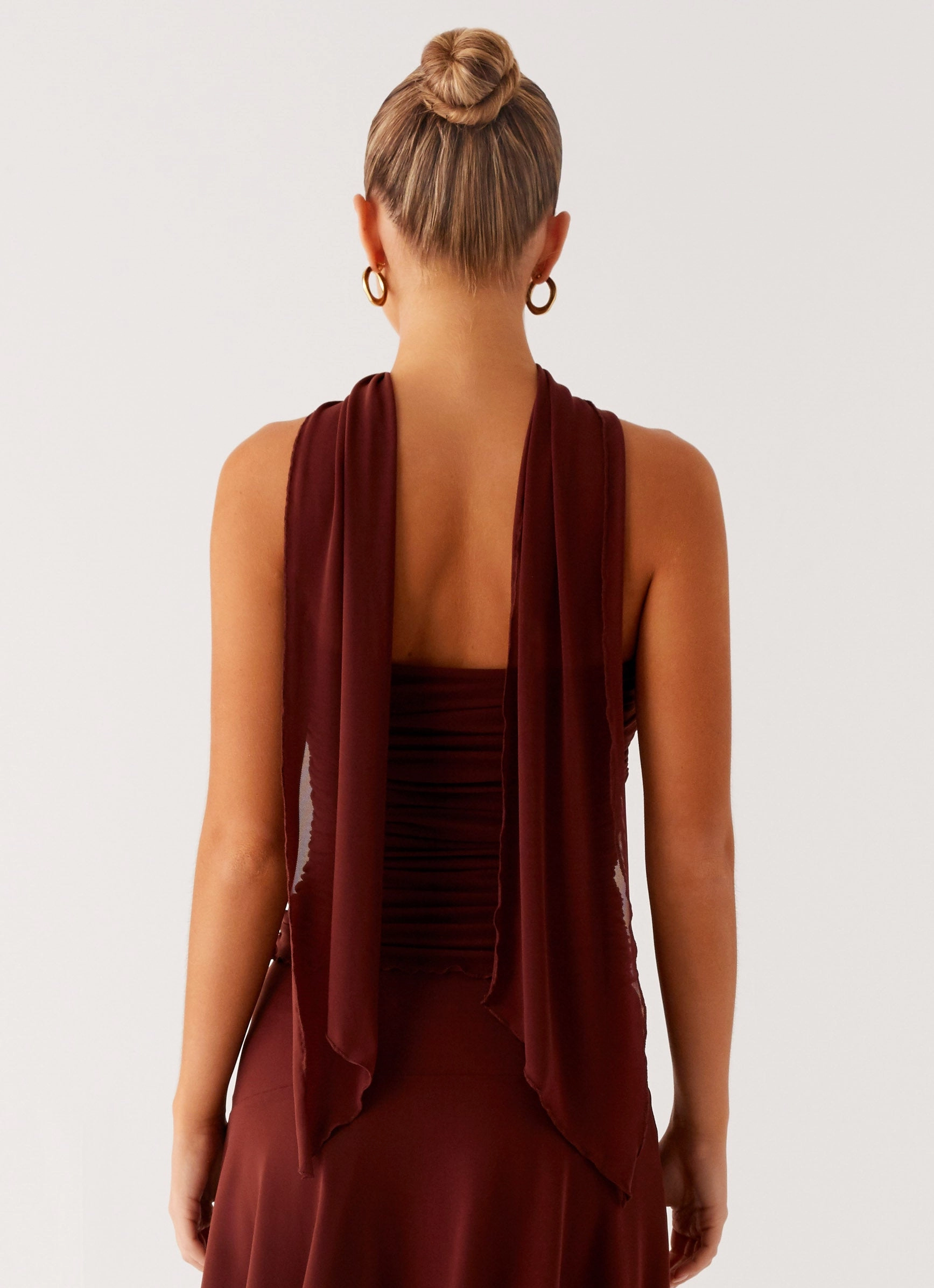 MultiPocketDesign Mirage Scarf Top - Chocolate