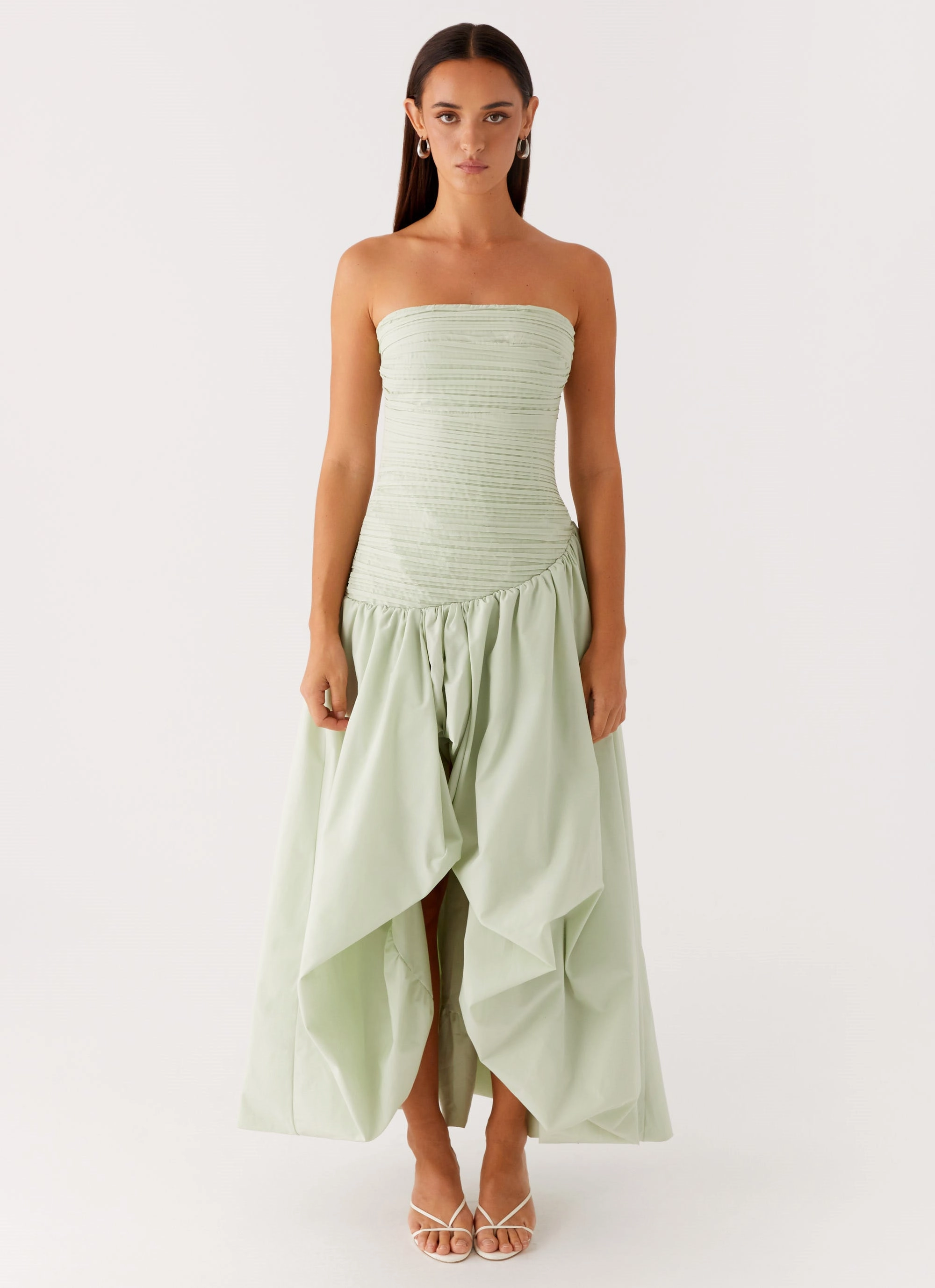 Misa Bubble Maxi Dress - Mint Boxy-Style